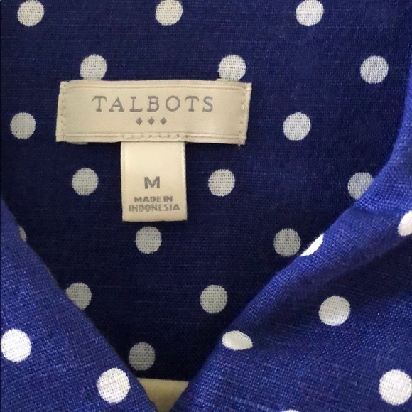 Talbots Polka Dot Shirt - Picture 2 of 9